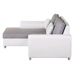 Roomscape Ecksofa Ilona (mit Schlaffunktion) - Kunstleder / Webstoff Weiß / Grau - Longchair davorstehend links 19 Roomscape Ecksofa Ilona (mit Schlaffunktion) - Kunstleder / Webstoff Weiß / Grau - Longchair davorstehend links -Wohnzimmermöbel boutique en ligne ecksofa ilona mit schlaffunktion kunstleder weiss webstoff grau ottomane davorstehend links 382961