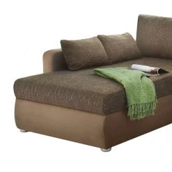 Home Design Ecksofa Kuhmo - Strukturstoff/Microfaser Braun - Ottomane beidseitig montierbar -Wohnzimmermöbel boutique en ligne ecksofa kuhmo strukturstoff microfaser braun ottomane davorstehend links 255575
