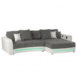 Loftscape Ecksofa Lanai Kunstleder / Microfaser - Grauweiß -Wohnzimmermöbel boutique en ligne ecksofa lanai inkl beleuchtung beidseitig montierbar kunstleder microfaser grau weiss 4420916