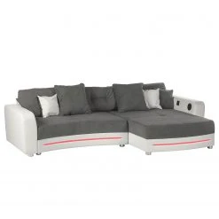 Loftscape Ecksofa Lanai Kunstleder / Microfaser - Grauweiß -Wohnzimmermöbel boutique en ligne ecksofa lanai inkl beleuchtung beidseitig montierbar kunstleder microfaser grau weiss 4420960