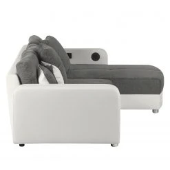 Loftscape Ecksofa Lanai Kunstleder / Microfaser - Grauweiß -Wohnzimmermöbel boutique en ligne ecksofa lanai inkl beleuchtung beidseitig montierbar kunstleder microfaser grau weiss 4420980