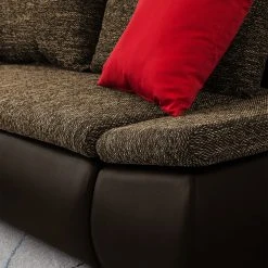 Fredriks Ecksofa Laza - mit Schlaffunktion - Kunstleder / Webstoff - Dunkelbraun / Cappuccino - Longchair davorstehend links -Wohnzimmermöbel boutique en ligne ecksofa laza mit schlaffunktion kunstleder webstoff longchair davorstehend links dunkelbraun cappuccino 4973288