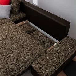 Fredriks Ecksofa Laza - mit Schlaffunktion - Kunstleder / Webstoff - Dunkelbraun / Cappuccino - Longchair davorstehend links -Wohnzimmermöbel boutique en ligne ecksofa laza mit schlaffunktion kunstleder webstoff longchair davorstehend links dunkelbraun cappuccino 4973308