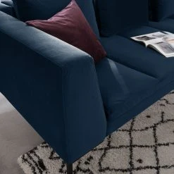 Studio Copenhagen Ecksofa Madison II - Samt - Samt Shyla: Dunkelblau - Ecke davorstehend links -Wohnzimmermöbel boutique en ligne ecksofa madison ii samt 3 sitzer davorstehend links stoff shyla dunkelblau 5169464