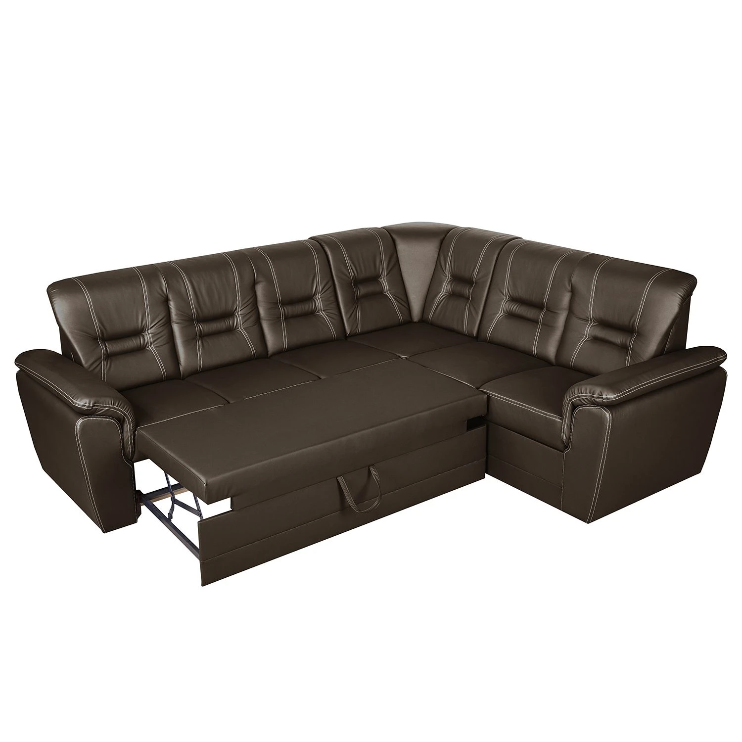 Modoform Ecksofa Marquette - mit Schlaffunktion - Kunstleder - Dunkelbraun - Ecke davorstehend rechts 3 Modoform Ecksofa Marquette - mit Schlaffunktion - Kunstleder - Dunkelbraun - Ecke davorstehend rechts – Bild 3