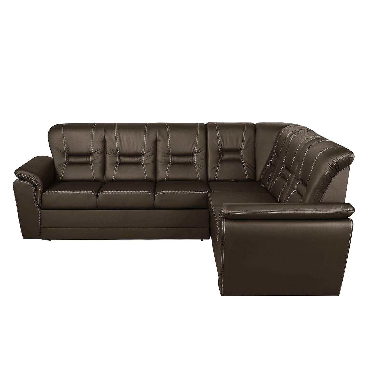 Modoform Ecksofa Marquette - mit Schlaffunktion - Kunstleder - Dunkelbraun - Ecke davorstehend rechts 4 Modoform Ecksofa Marquette - mit Schlaffunktion - Kunstleder - Dunkelbraun - Ecke davorstehend rechts – Bild 4