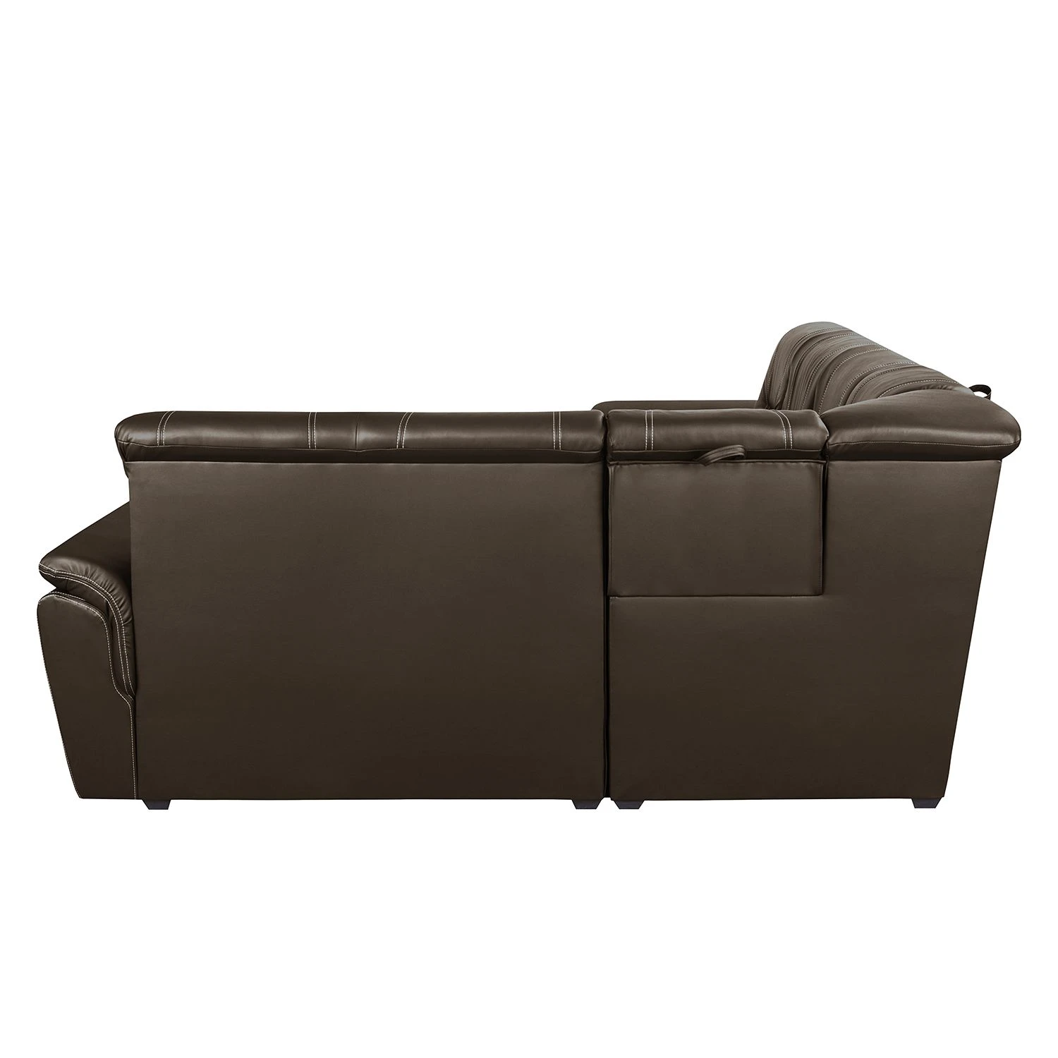 Modoform Ecksofa Marquette - mit Schlaffunktion - Kunstleder - Dunkelbraun - Ecke davorstehend rechts 6 Modoform Ecksofa Marquette - mit Schlaffunktion - Kunstleder - Dunkelbraun - Ecke davorstehend rechts – Bild 6