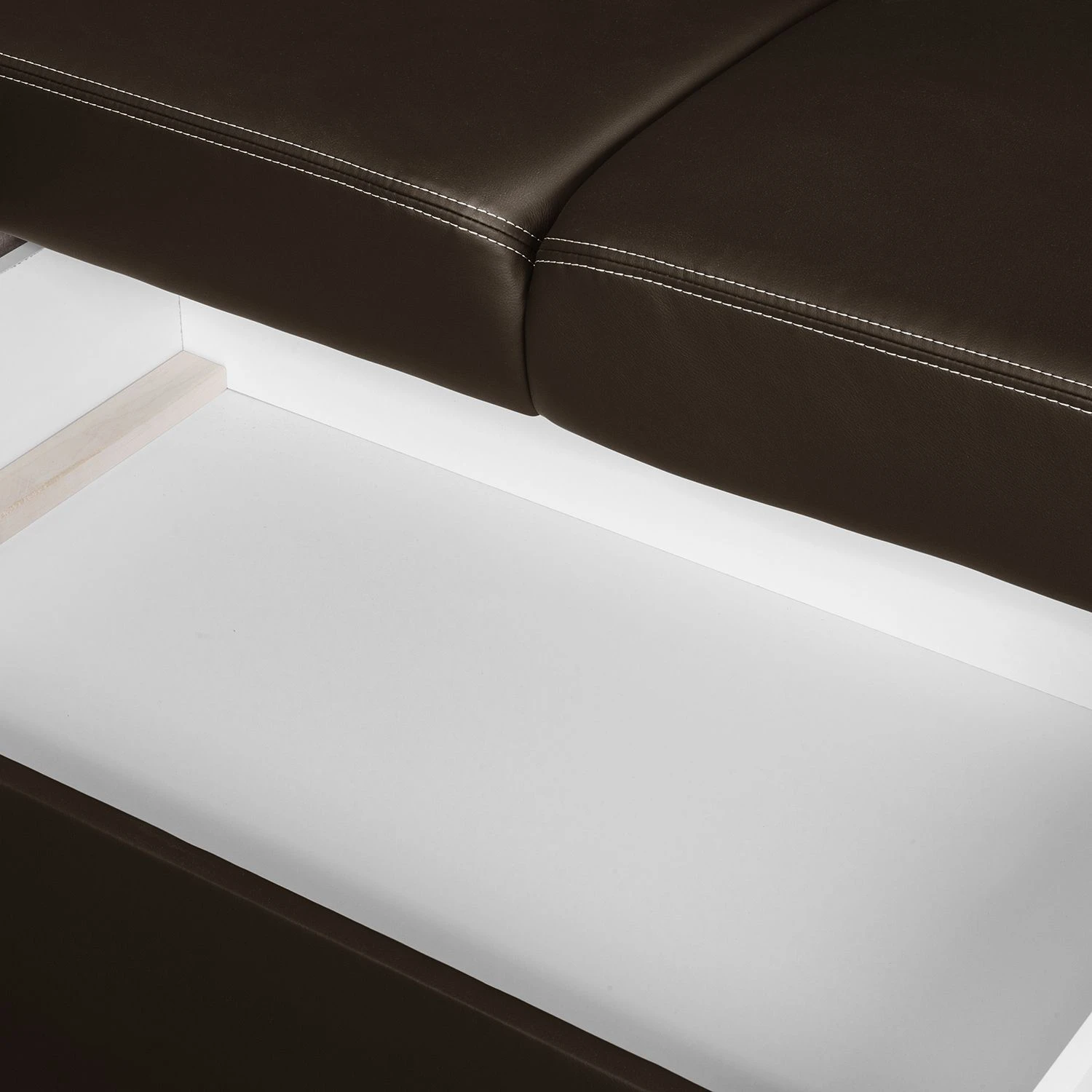 Modoform Ecksofa Marquette - mit Schlaffunktion - Kunstleder - Dunkelbraun - Ecke davorstehend rechts 17 Modoform Ecksofa Marquette - mit Schlaffunktion - Kunstleder - Dunkelbraun - Ecke davorstehend rechts – Bild 17