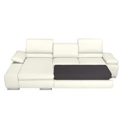 Fredriks Ecksofa Masca - Kunstleder Weiß - Longchair davorstehend links - mit Schlaffunktion -Wohnzimmermöbel boutique en ligne ecksofa masca kunstleder weiss longchair davorstehend links 471163