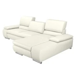 Fredriks Ecksofa Masca - Kunstleder Weiß - Longchair davorstehend rechts - ohne Schlaffunktion -Wohnzimmermöbel boutique en ligne ecksofa masca kunstleder weiss longchair davorstehend rechts 471122