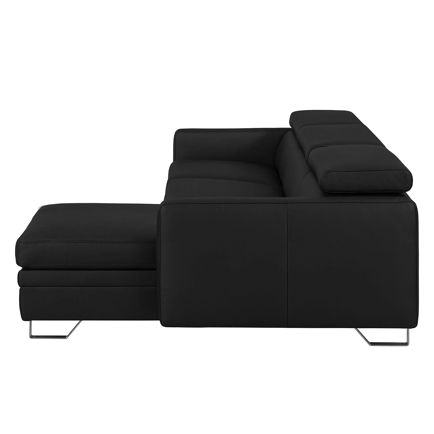 Fredriks Ecksofa Menfi II Echtleder - Schwarz - Longchair davorstehend rechts 4 Fredriks Ecksofa Menfi II Echtleder - Schwarz - Longchair davorstehend rechts – Bild 4