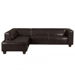 Maison Belfort Ecksofa Nespolo Echtleder Dunkelbraun - Ottomane davorstehend links -Wohnzimmermöbel boutique en ligne ecksofa nespolo echtleder dunkelbraun ottomane davorstehend links 4576760