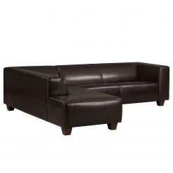 Maison Belfort Ecksofa Nespolo Echtleder Dunkelbraun - Ottomane davorstehend links -Wohnzimmermöbel boutique en ligne ecksofa nespolo echtleder dunkelbraun ottomane davorstehend links 4576764