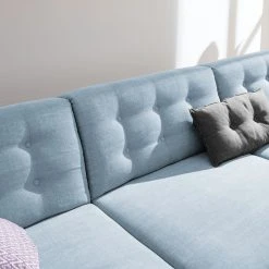 Tom Tailor Ecksofa Nordic Chic II Webstoff - Stoff TUS: 6 sky blue - Longchair davorstehend links -Wohnzimmermöbel boutique en ligne ecksofa nordic chic ii webstoff longchair davorstehend rechts stoff tus6 sky blue 5181760