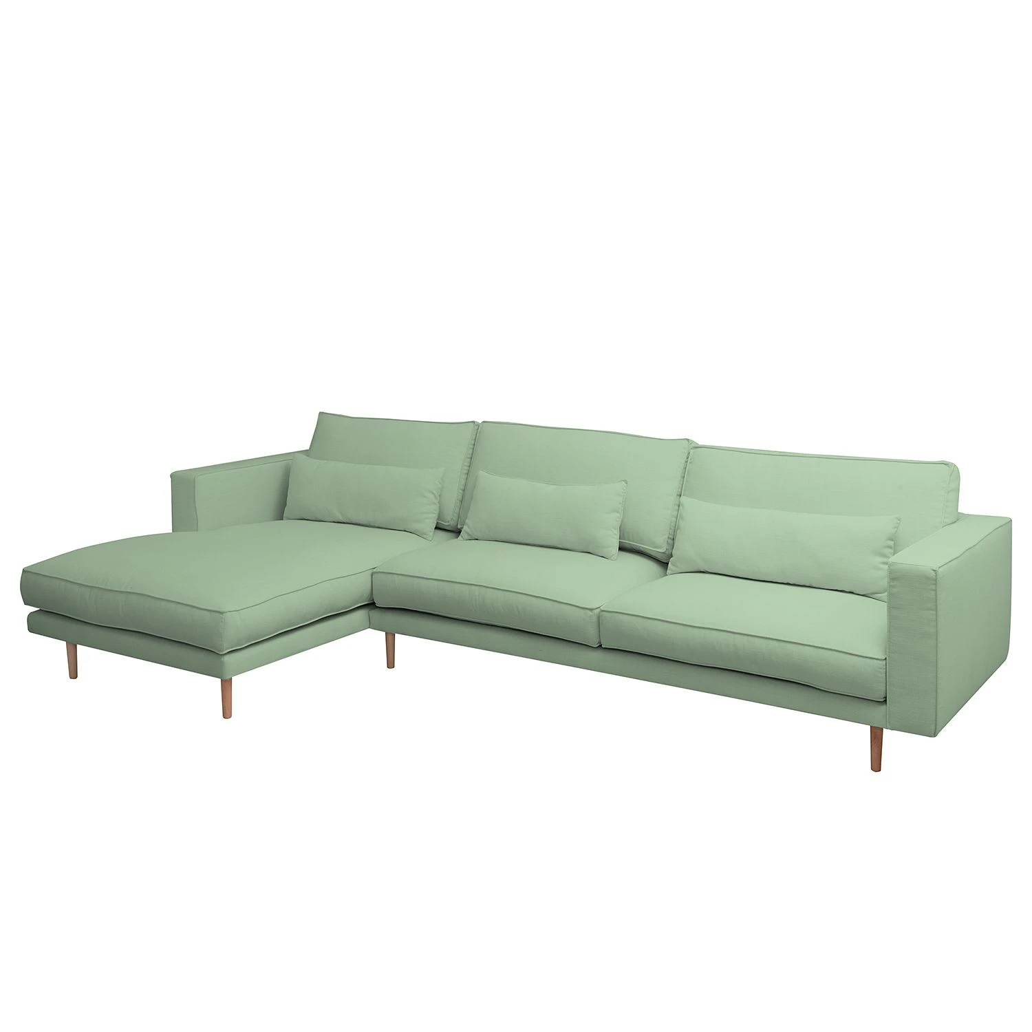 Mørteens Ecksofa Lacona Strukturstoff - Mintgrau - Longchair davorstehend links 1 Mørteens Ecksofa Lacona Strukturstoff - Mintgrau - Longchair davorstehend links