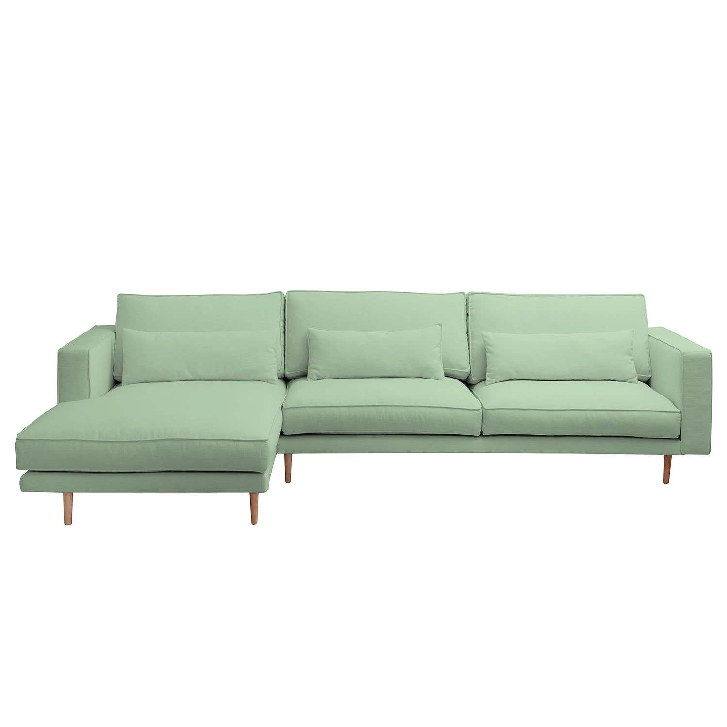 Mørteens Ecksofa Lacona Strukturstoff - Mintgrau - Longchair davorstehend links 3 Mørteens Ecksofa Lacona Strukturstoff - Mintgrau - Longchair davorstehend links – Bild 3