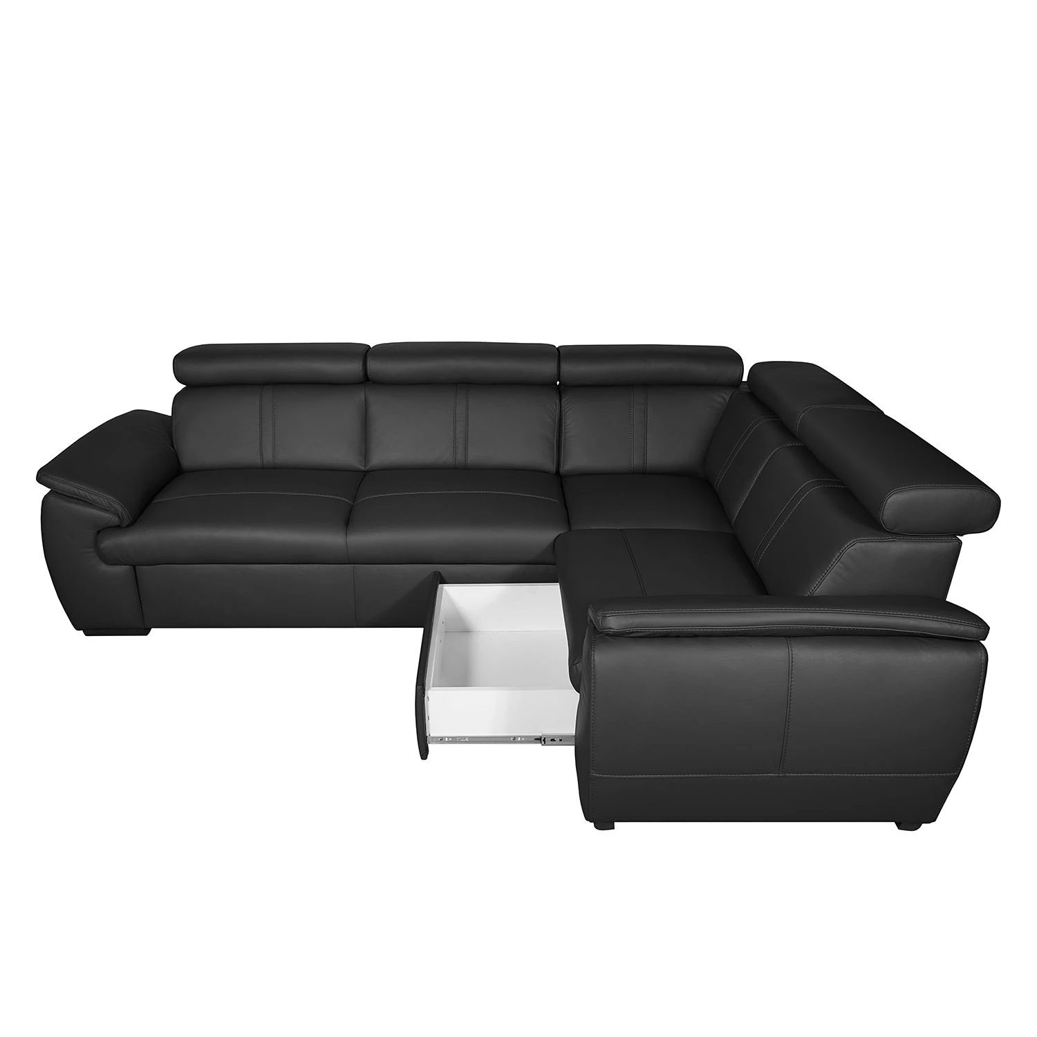 Loftscape Ecksofa Olival III Echtleder - Schwarz - Schlaffunktion davorstehend links 6 Loftscape Ecksofa Olival III Echtleder - Schwarz - Schlaffunktion davorstehend links – Bild 6