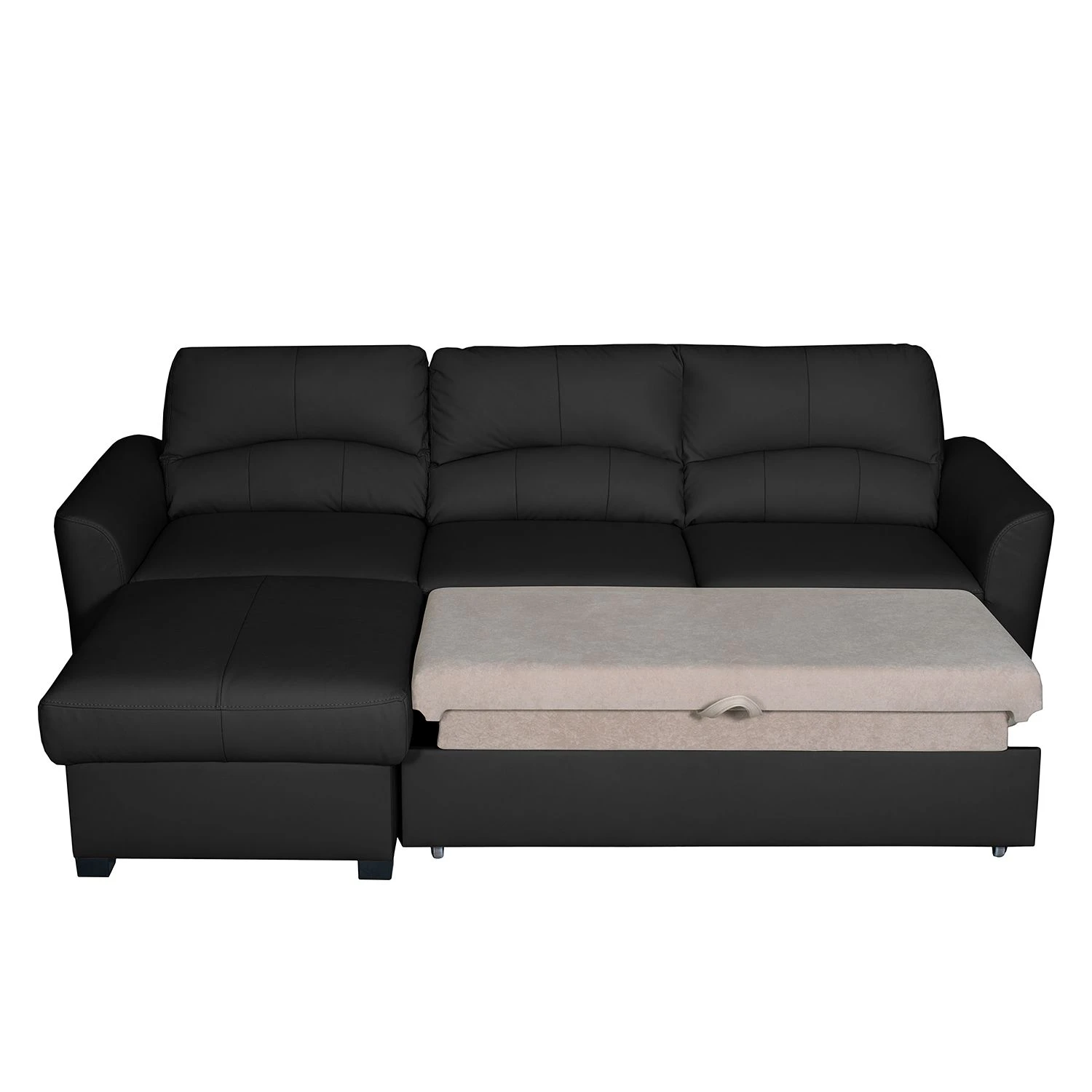 Modoform Ecksofa Parilla (mit Schlaffunktion) - Echtleder - Schwarz - Breite: 229 cm - Longchair davorstehend links 6 Modoform Ecksofa Parilla (mit Schlaffunktion) - Echtleder - Schwarz - Breite: 229 cm - Longchair davorstehend links – Bild 6