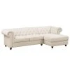 Maison Belfort Ecksofa Pintano - Beige - Ottomane davorstehend rechts