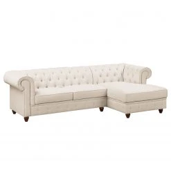 Maison Belfort Ecksofa Pintano - Beige - Ottomane davorstehend rechts