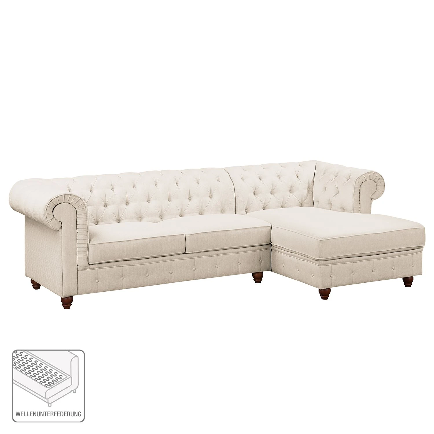 Maison Belfort Ecksofa Pintano - Beige - Ottomane davorstehend rechts 2 Maison Belfort Ecksofa Pintano - Beige - Ottomane davorstehend rechts – Bild 2