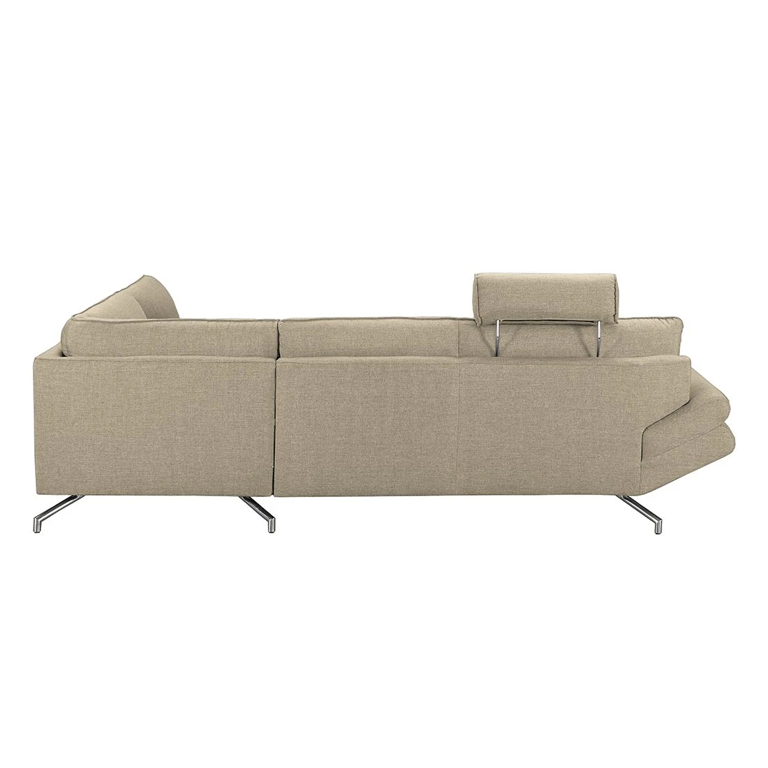 Loftscape Ecksofa Sharon - Webstoff Beige - Ottomane davorstehend rechts - Mit 2 Kopfstützen 7 Loftscape Ecksofa Sharon - Webstoff Beige - Ottomane davorstehend rechts - Mit 2 Kopfstützen – Bild 7