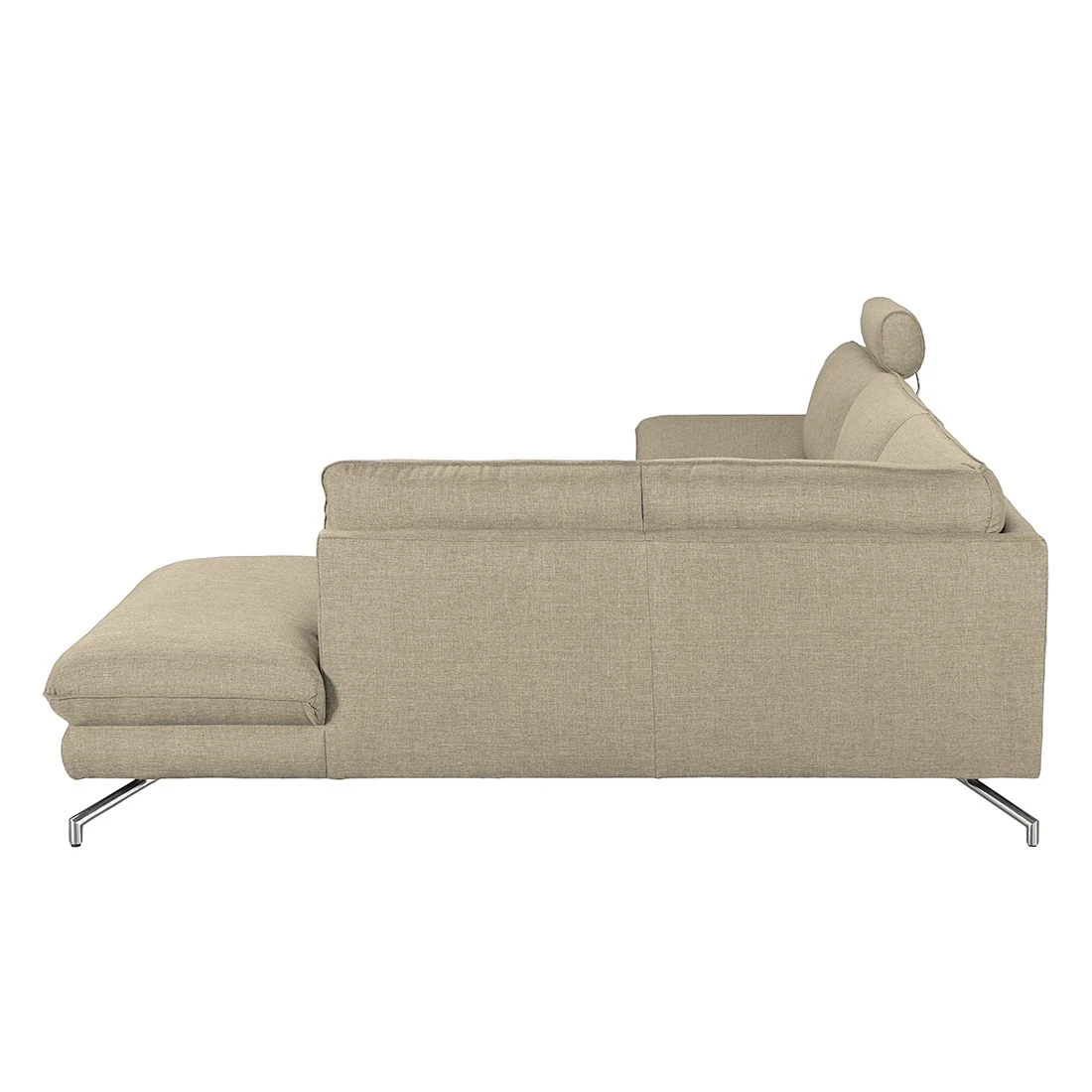 Loftscape Ecksofa Sharon - Webstoff Beige - Ottomane davorstehend rechts - Mit 2 Kopfstützen 6 Loftscape Ecksofa Sharon - Webstoff Beige - Ottomane davorstehend rechts - Mit 2 Kopfstützen – Bild 6
