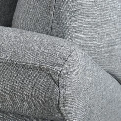 Loftscape Ecksofa Sharon - Webstoff Grau - Ottomane davorstehend rechts - Mit 2 Kopfstützen -Wohnzimmermöbel boutique en ligne ecksofa sharon webstoff grau ottomane davorstehend rechts 414261