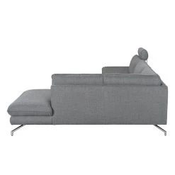 Loftscape Ecksofa Sharon - Webstoff Grau - Ottomane davorstehend rechts - Mit 2 Kopfstützen -Wohnzimmermöbel boutique en ligne ecksofa sharon webstoff grau ottomane davorstehend rechts 414267