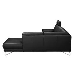 Loftscape Ecksofa Silvano - Mit Kopfstütze -Wohnzimmermöbel boutique en ligne ecksofa silvano echtleder schwarz ottomane davorstehend rechts 444108
