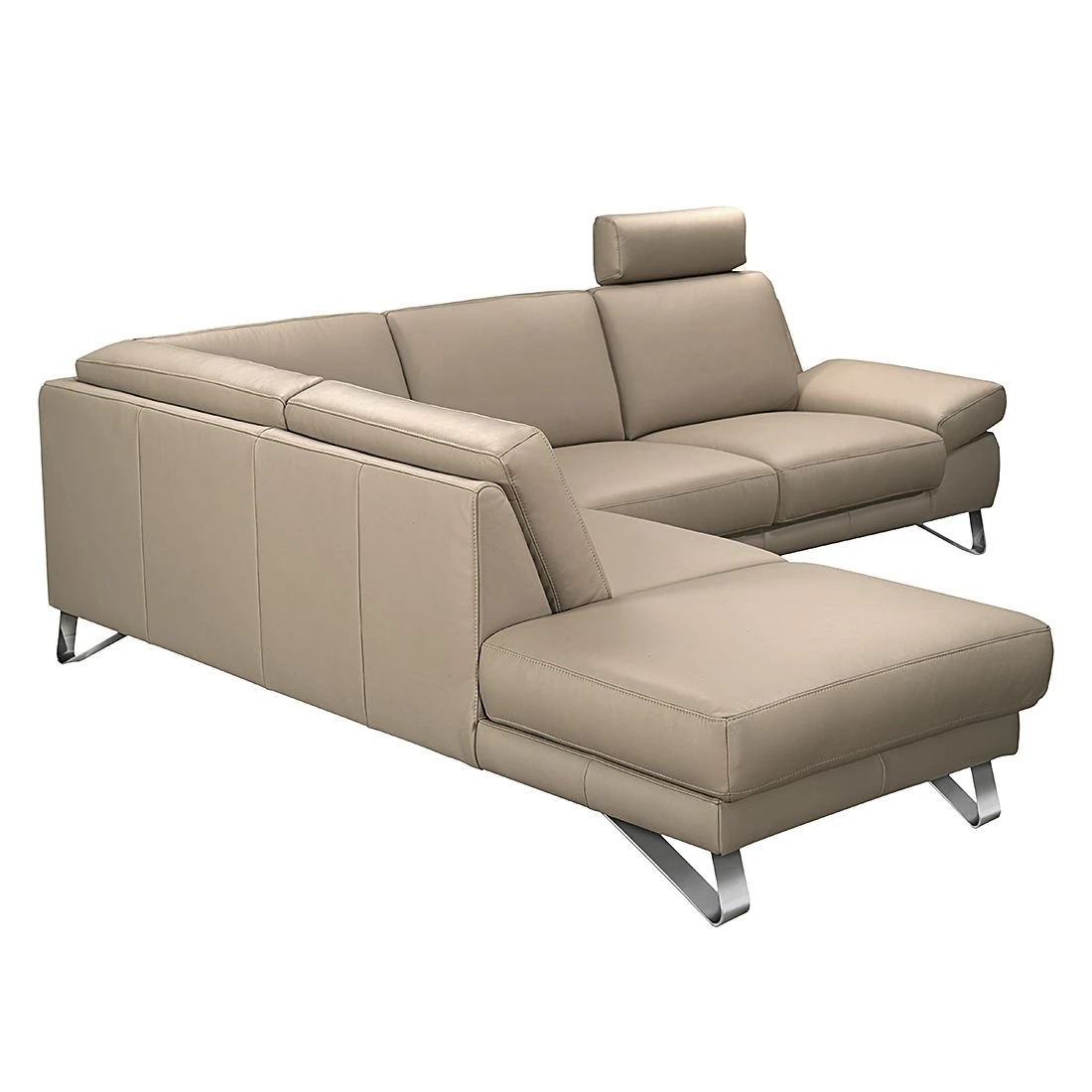 Loftscape Ecksofa Silvano - Kunstleder Taupe - Ottomane davorstehend links - mit 1 Kopfstütze 7 Loftscape Ecksofa Silvano - Kunstleder Taupe - Ottomane davorstehend links - mit 1 Kopfstütze – Bild 7