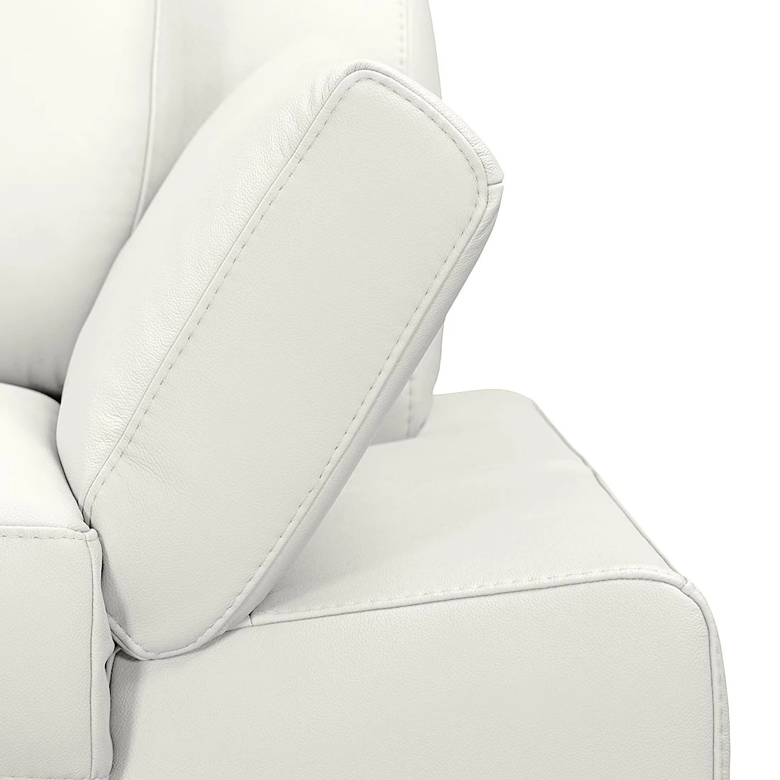 Loftscape Ecksofa Silvano - Kunstleder Weiß - Longchair davorstehend links - mit 1 Kopfstütze 4 Loftscape Ecksofa Silvano - Kunstleder Weiß - Longchair davorstehend links - mit 1 Kopfstütze – Bild 4