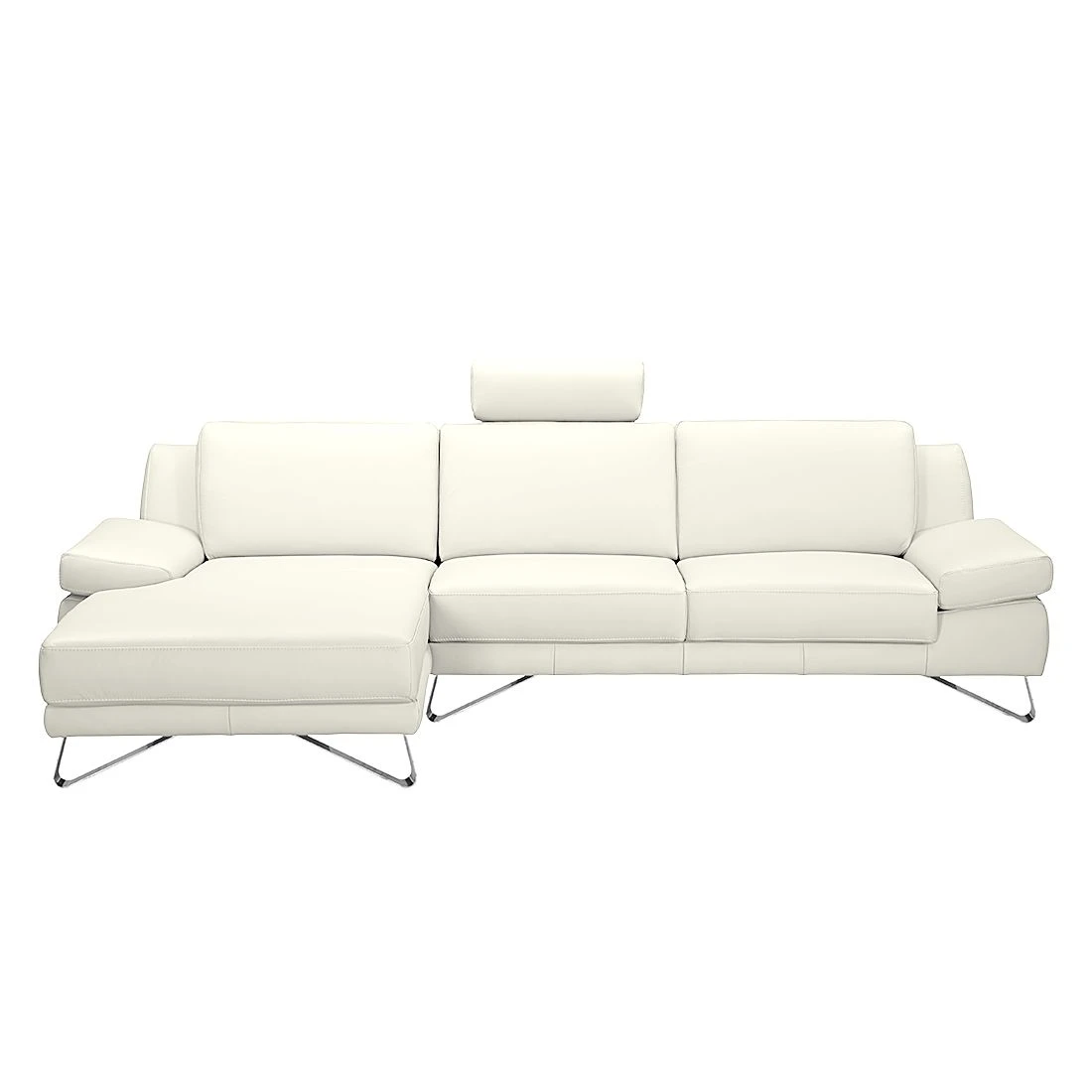 Loftscape Ecksofa Silvano - Kunstleder Weiß - Longchair davorstehend links - mit 1 Kopfstütze 2 Loftscape Ecksofa Silvano - Kunstleder Weiß - Longchair davorstehend links - mit 1 Kopfstütze – Bild 2