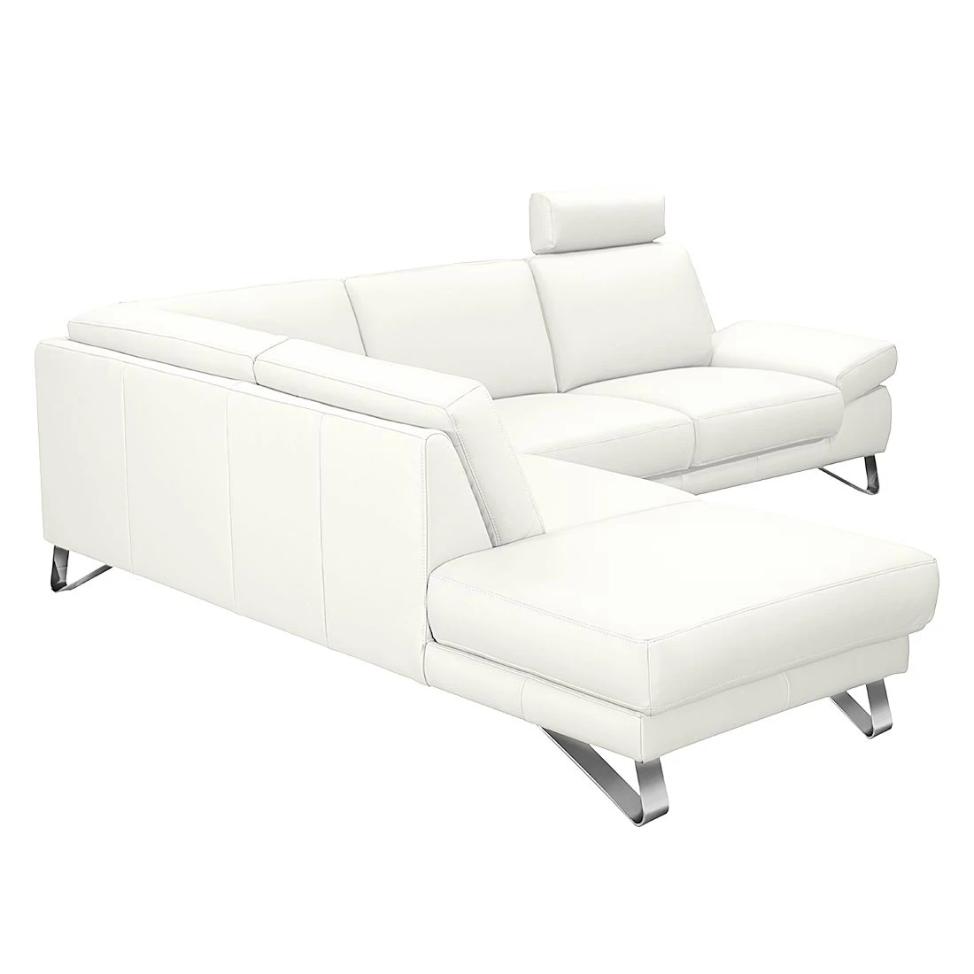 Loftscape Ecksofa Silvano - Kunstleder Weiß - Ottomane davorstehend links - Mit 1 Kopfstütze 6 Loftscape Ecksofa Silvano - Kunstleder Weiß - Ottomane davorstehend links - Mit 1 Kopfstütze – Bild 6