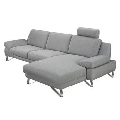 Loftscape Ecksofa Silvano - Webstoff Grau - Longchair davorstehend rechts - ohne Kopfstütze -Wohnzimmermöbel boutique en ligne ecksofa silvano webstoff grau longchair davorstehend rechts 514727