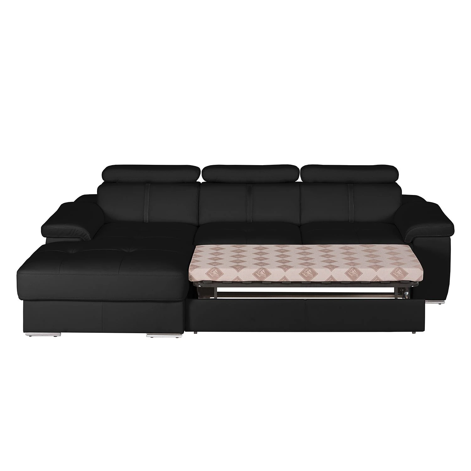 Loftscape Ecksofa Tuja Kunstleder - Schwarz - Longchair davorstehend links 8 Loftscape Ecksofa Tuja Kunstleder - Schwarz - Longchair davorstehend links – Bild 8