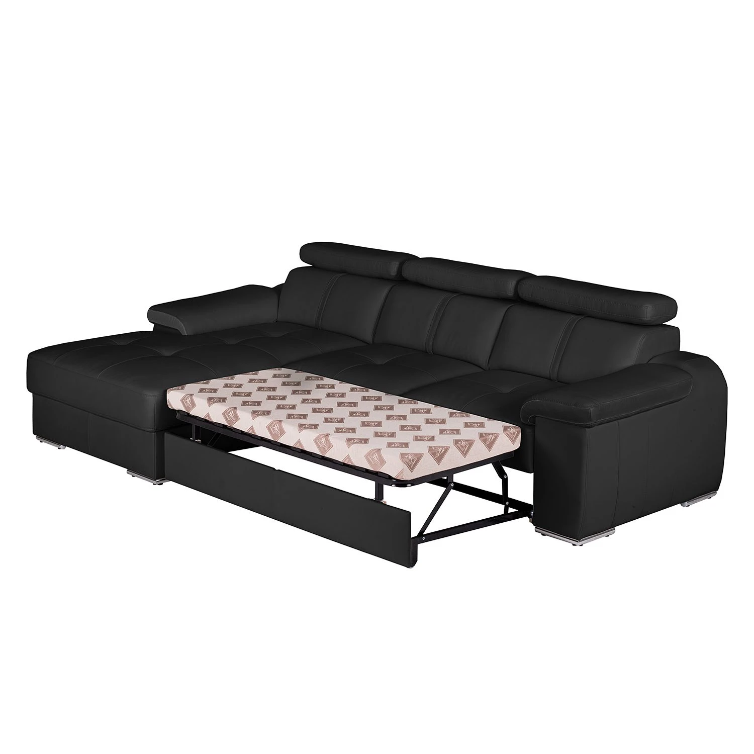 Loftscape Ecksofa Tuja Kunstleder - Schwarz - Longchair davorstehend links 7 Loftscape Ecksofa Tuja Kunstleder - Schwarz - Longchair davorstehend links – Bild 7