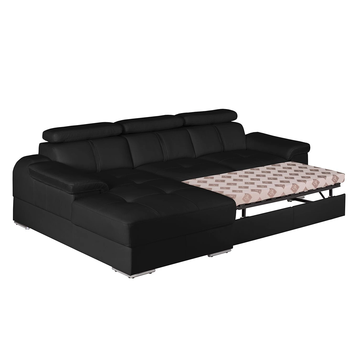 Loftscape Ecksofa Tuja Kunstleder - Schwarz - Longchair davorstehend links 9 Loftscape Ecksofa Tuja Kunstleder - Schwarz - Longchair davorstehend links – Bild 9