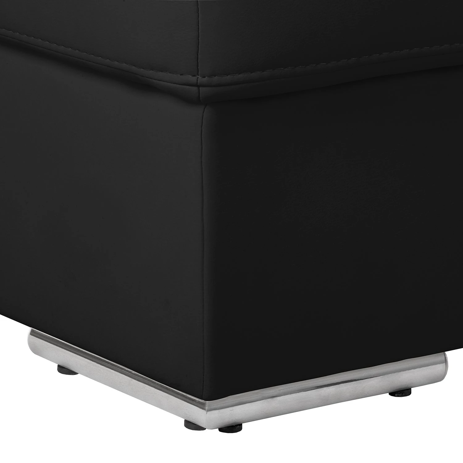 Loftscape Ecksofa Tuja Kunstleder - Schwarz - Longchair davorstehend links 19 Loftscape Ecksofa Tuja Kunstleder - Schwarz - Longchair davorstehend links – Bild 19