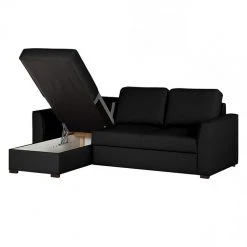 Loftscape Ecksofa Venezia - (mit Schlaffunktion / beidseitig montierbar) Echtleder - Schwarz 17 Loftscape Ecksofa Venezia - (mit Schlaffunktion / beidseitig montierbar) Echtleder - Schwarz -Wohnzimmermöbel boutique en ligne ecksofa venezia mit schlaffunktion echtleder schwarz longchair davorstehend links 287592