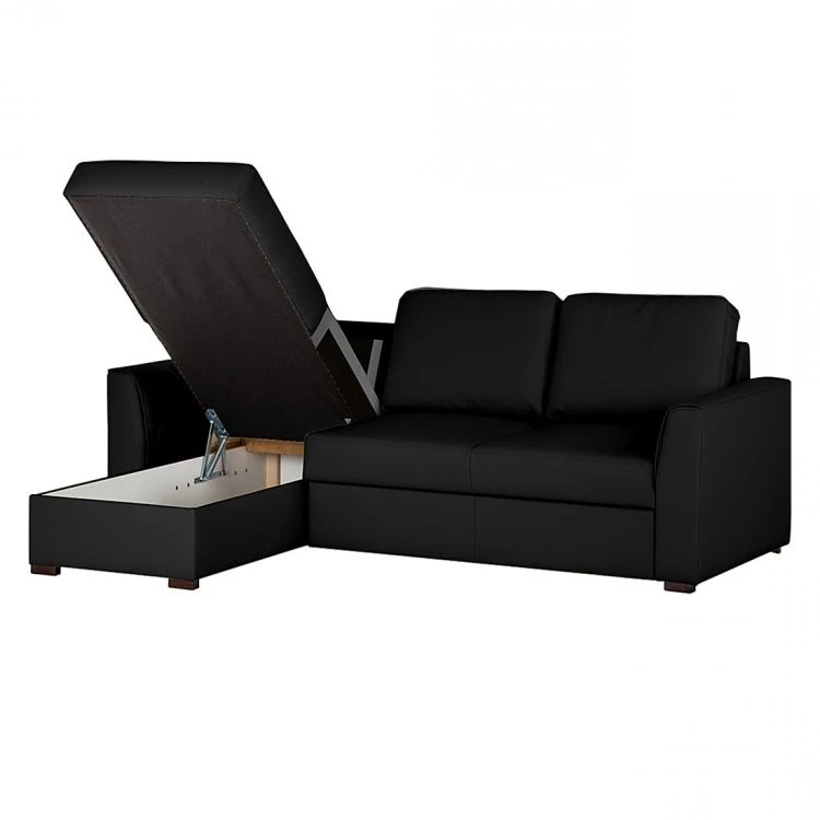 Loftscape Ecksofa Venezia - (mit Schlaffunktion / beidseitig montierbar) Echtleder - Schwarz 4 Loftscape Ecksofa Venezia - (mit Schlaffunktion / beidseitig montierbar) Echtleder - Schwarz – Bild 4