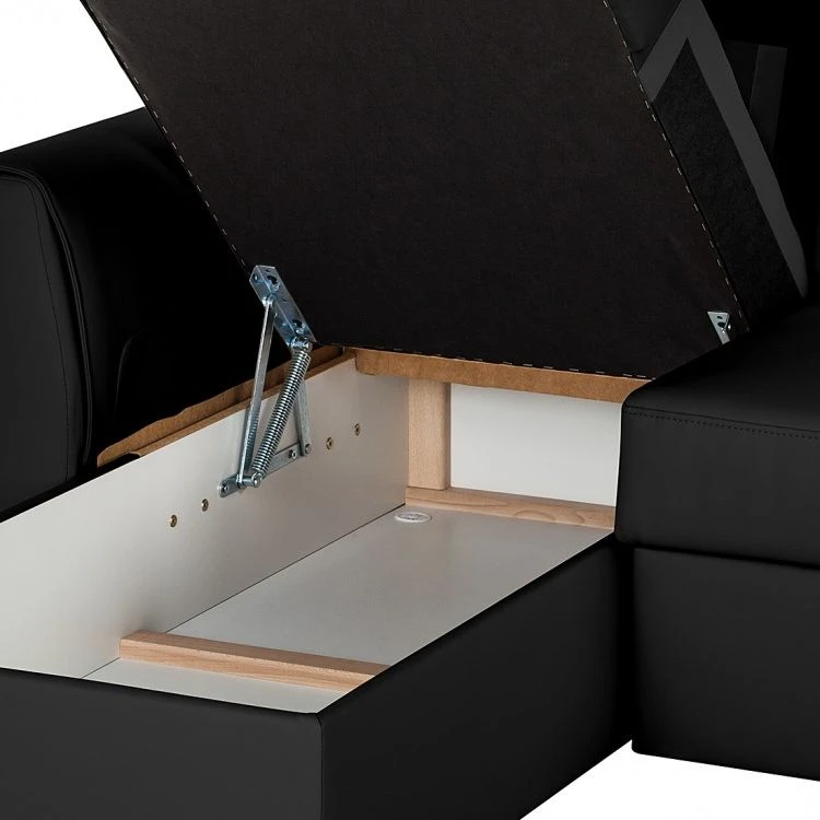 Loftscape Ecksofa Venezia - (mit Schlaffunktion / beidseitig montierbar) Echtleder - Schwarz 12 Loftscape Ecksofa Venezia - (mit Schlaffunktion / beidseitig montierbar) Echtleder - Schwarz – Bild 12