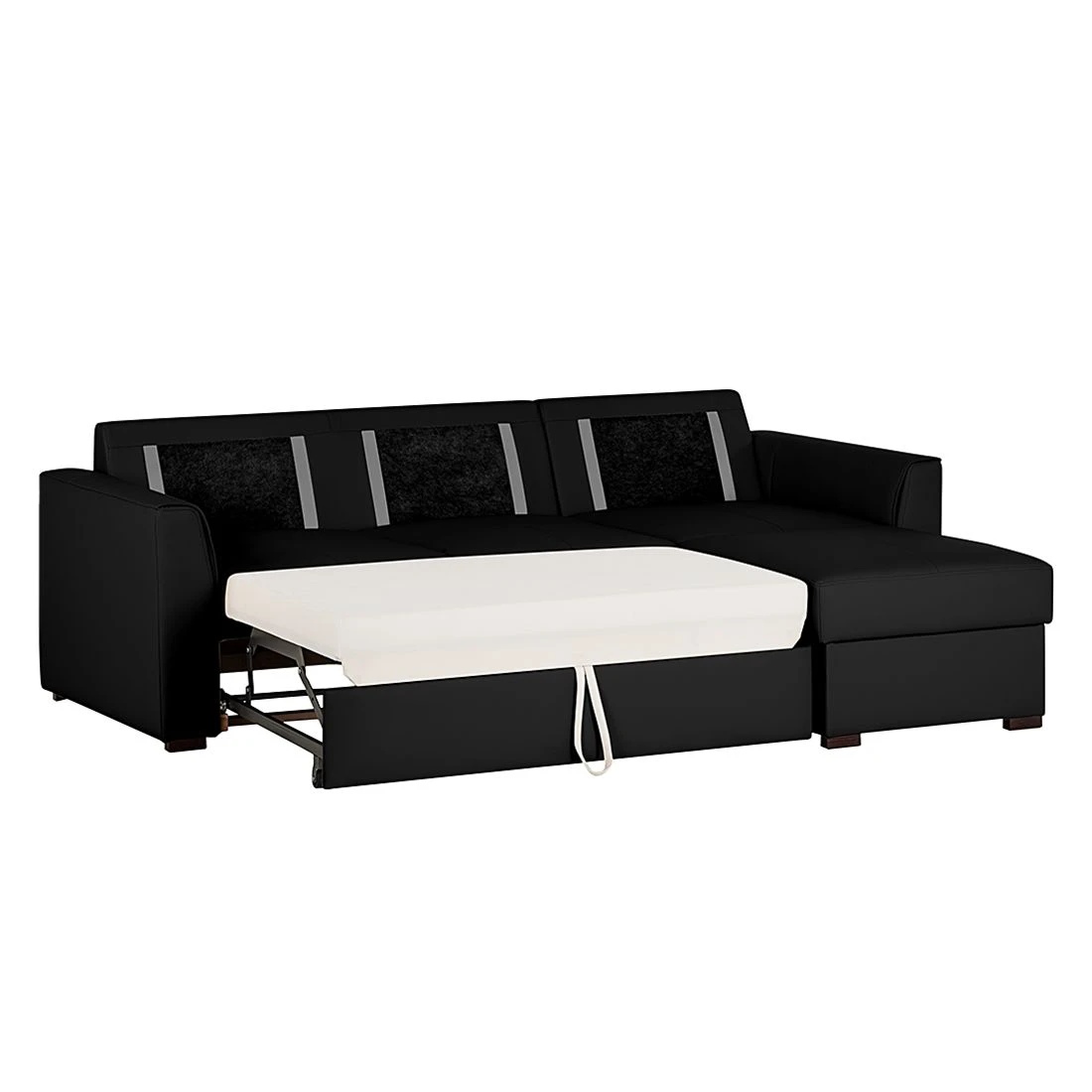 Loftscape Ecksofa Venezia - (mit Schlaffunktion / beidseitig montierbar) Kunstleder - Schwarz 2 Loftscape Ecksofa Venezia - (mit Schlaffunktion / beidseitig montierbar) Kunstleder - Schwarz – Bild 2