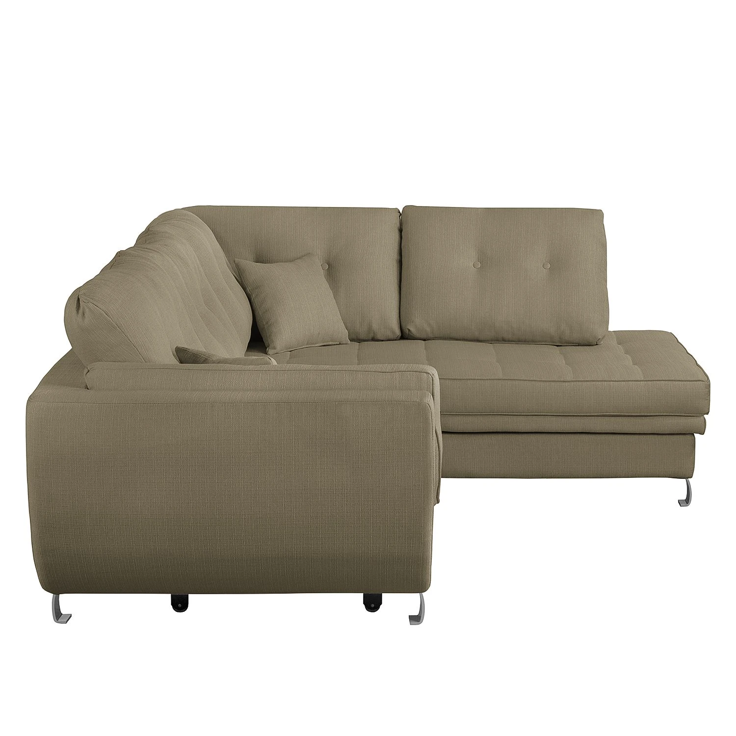Roomscape Ecksofa Zechin (mit Schlaffunktion) - Webstoff - Latte Macchiato - Ottomane davorstehend rechts 4 Roomscape Ecksofa Zechin (mit Schlaffunktion) - Webstoff - Latte Macchiato - Ottomane davorstehend rechts – Bild 4