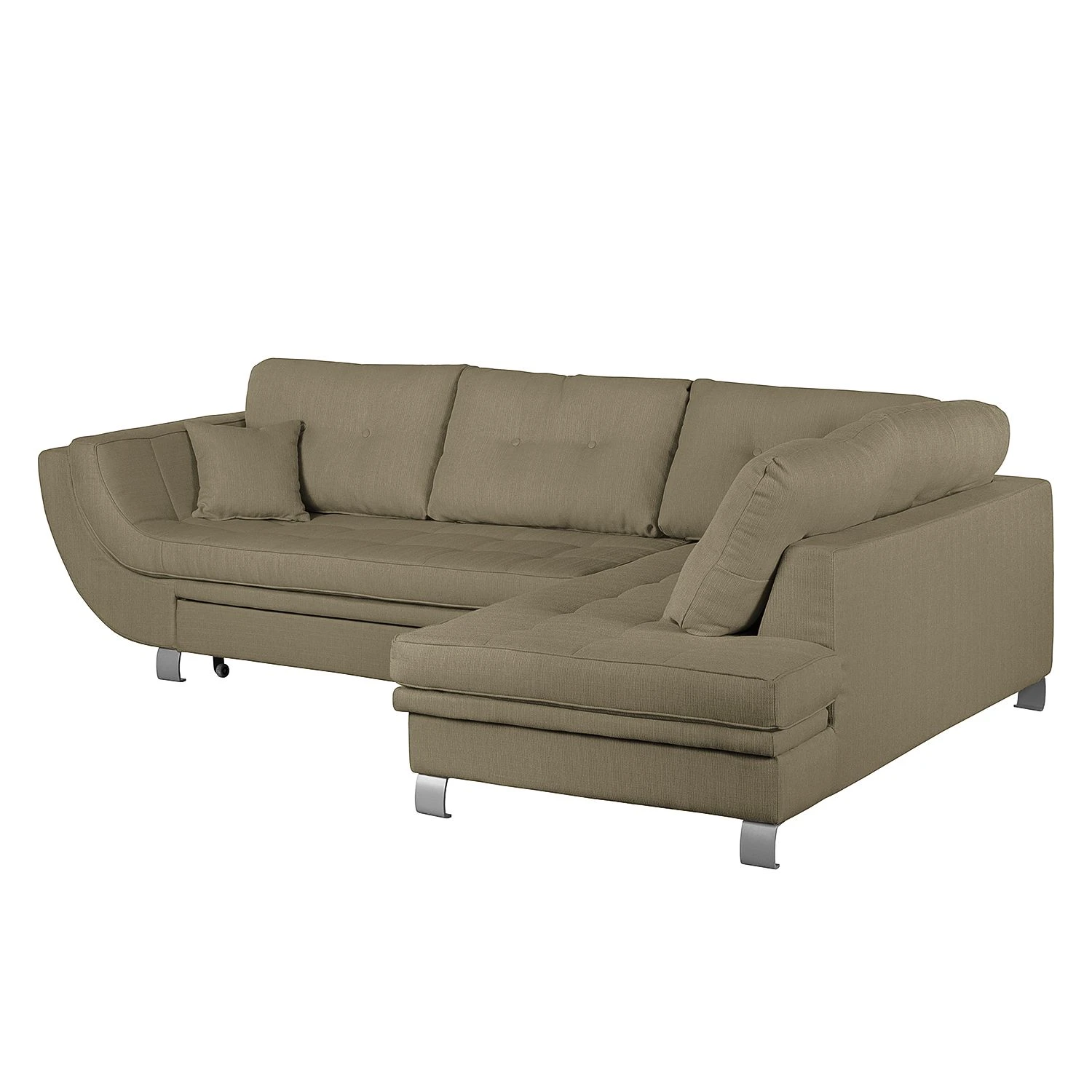 Roomscape Ecksofa Zechin (mit Schlaffunktion) - Webstoff - Latte Macchiato - Ottomane davorstehend rechts 7 Roomscape Ecksofa Zechin (mit Schlaffunktion) - Webstoff - Latte Macchiato - Ottomane davorstehend rechts – Bild 7