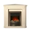 Montreux Elektro-Eckkamin Georgia - Cremeweiß