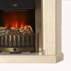 Montreux Elektro-Eckkamin Louisiana - Cremeweiß marmoriert -Wohnzimmermöbel boutique en ligne elektroeckkamin louisiana cremeweiss marmoriert 4169508
