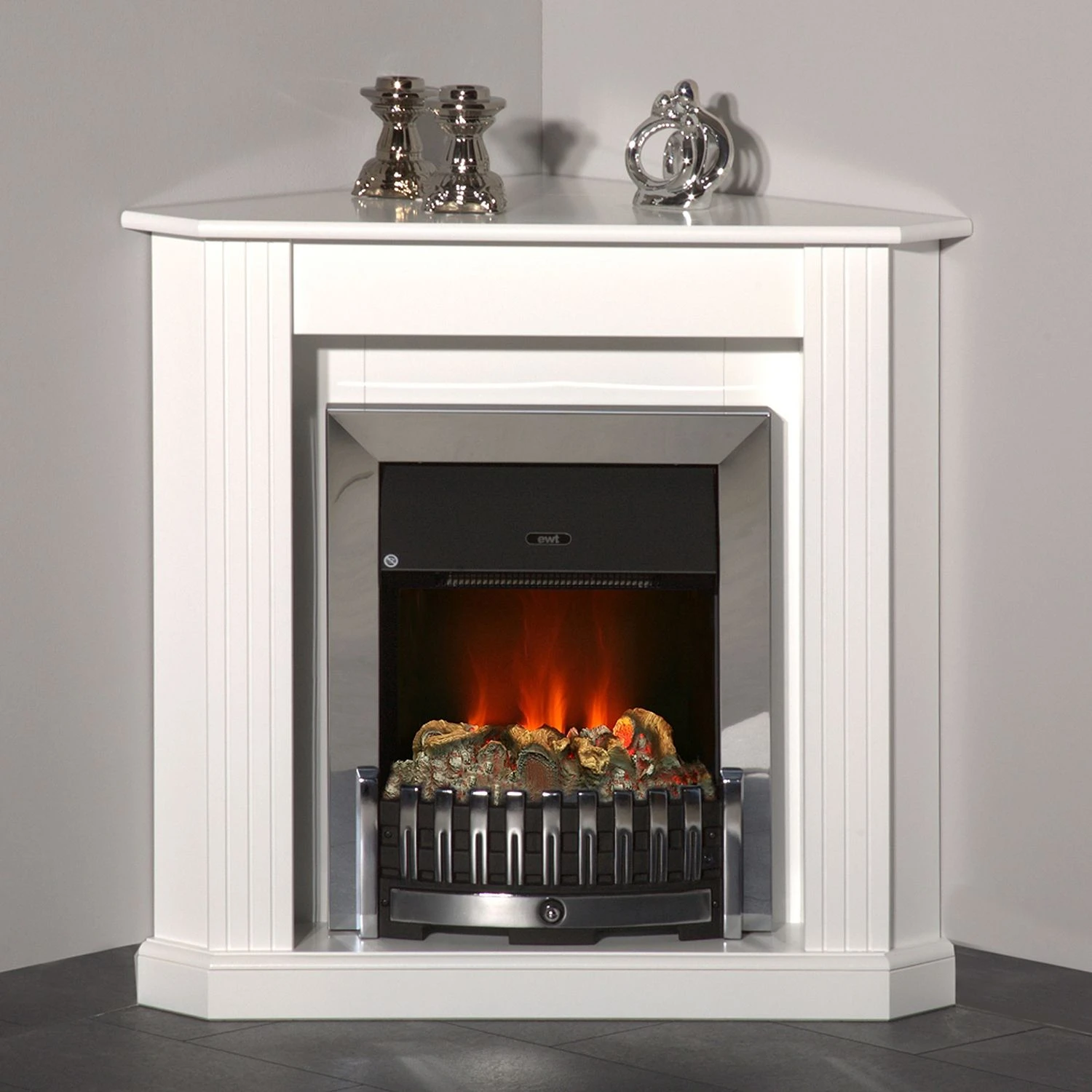 Montreux Elektro-Eckkamin Louisiana - Weiß 2 Montreux Elektro-Eckkamin Louisiana - Weiß – Bild 2
