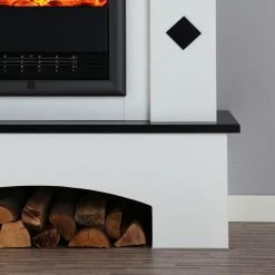 Montreux Elektrokamin Calabria - BrilliantWeiß/Schwarz -Wohnzimmermöbel boutique en ligne elektrokamin calabria brilliantweiss schwarz 1923618