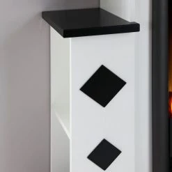 Montreux Elektrokamin Calabria - BrilliantWeiß/Schwarz -Wohnzimmermöbel boutique en ligne elektrokamin calabria brilliantweiss schwarz 1923622